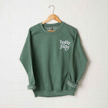 Load image into Gallery viewer, Embroidered Holly Jolly Sweatshirt