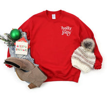 Load image into Gallery viewer, Embroidered Holly Jolly Sweatshirt