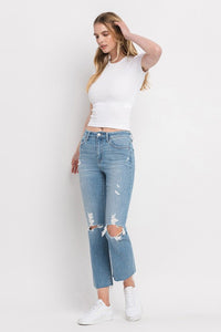 Flying Monkey Cropped Straight Jeans