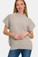 Load image into Gallery viewer, Zenana Short Sleeve Mock Neck Sweater