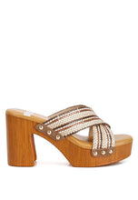 Load image into Gallery viewer, Finley Raffia Sandal Heel | Multiple Colors