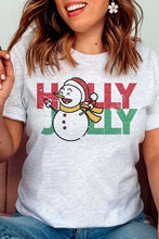 Load image into Gallery viewer, HOLLY JOLLY SNOWMAN Graphic Tee