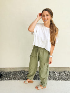 Cargo Pants | Olive | LARGE LEFT