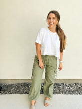 Load image into Gallery viewer, Cargo Pants | Olive | LARGE LEFT