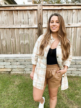 Load image into Gallery viewer, Pleather Shorts | Camel