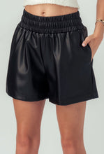Load image into Gallery viewer, Pleather Shorts | Black